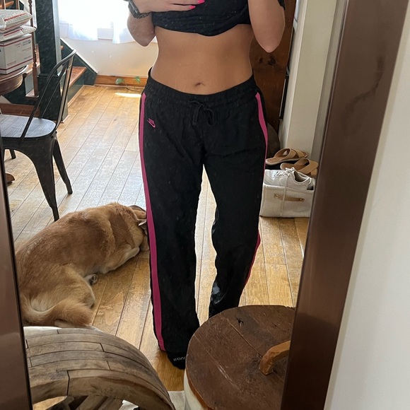 Nike | Pants u0026 Jumpsuits | Y2k Nike Bootcut Track Pants Large Pinkblack |  Poshmark